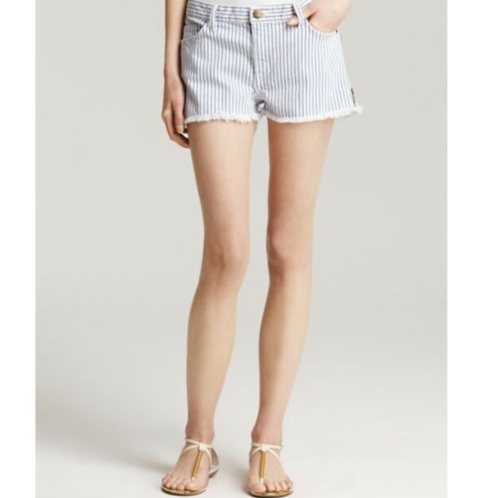 Current Elliott Mermaid Stripe Shorts